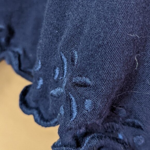 ANTHROPOLOGIE LITTLE YELLOW BUTTON Cotton and Silk Crochet Lace Embroidered Top - Picture 7 of 14